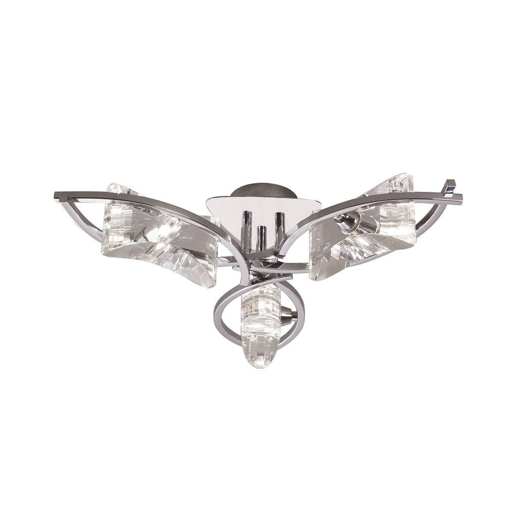 M0891 Kromo Ceiling 3 Light G9 Polished Chrome