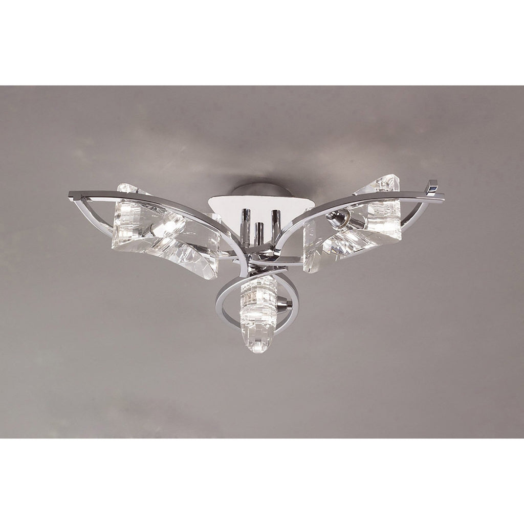 M0891 Kromo Ceiling 3 Light G9 Polished Chrome