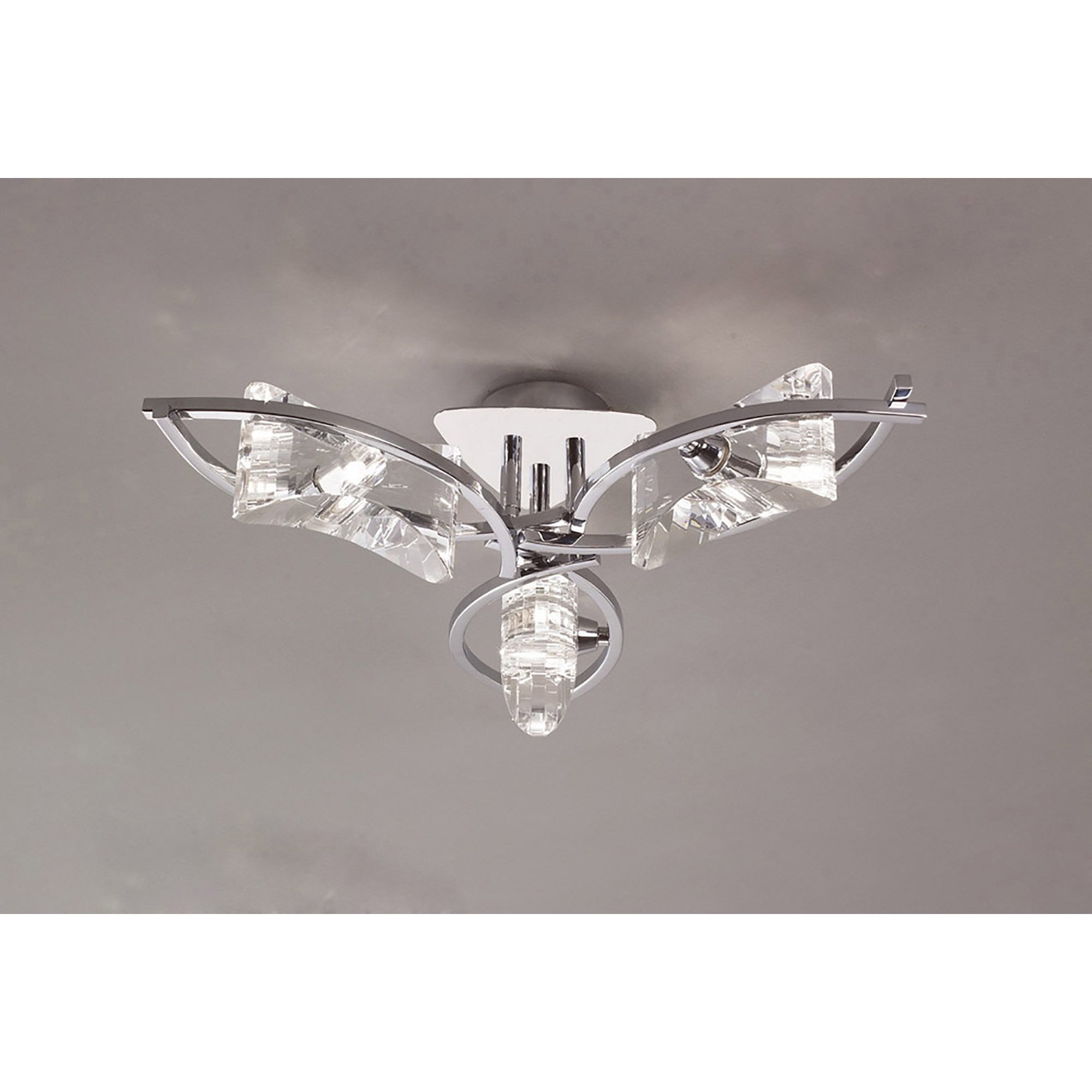 M0891 Kromo Ceiling 3 Light G9 Polished Chrome