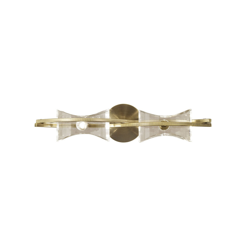 M0893AB/S Kromo Wall Lamp Switched 2 Light G9 Antique Brass