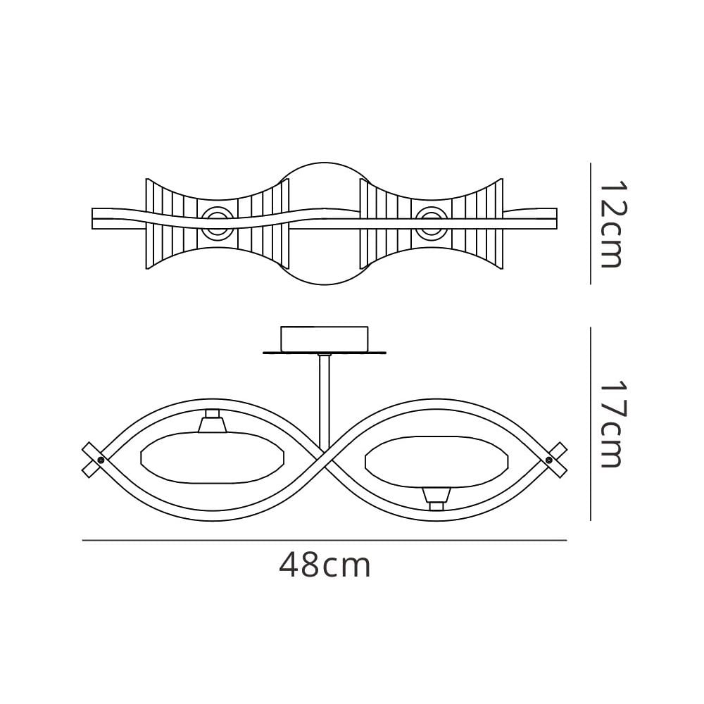 M0893AB/S Kromo Wall Lamp Switched 2 Light G9 Antique Brass