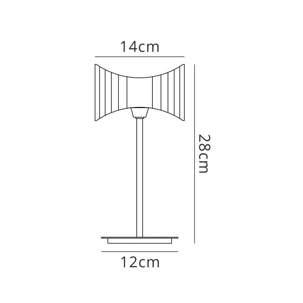 M0894 Kromo Table Lamp 1 Light G9 Sraight Frame Polished Chrome