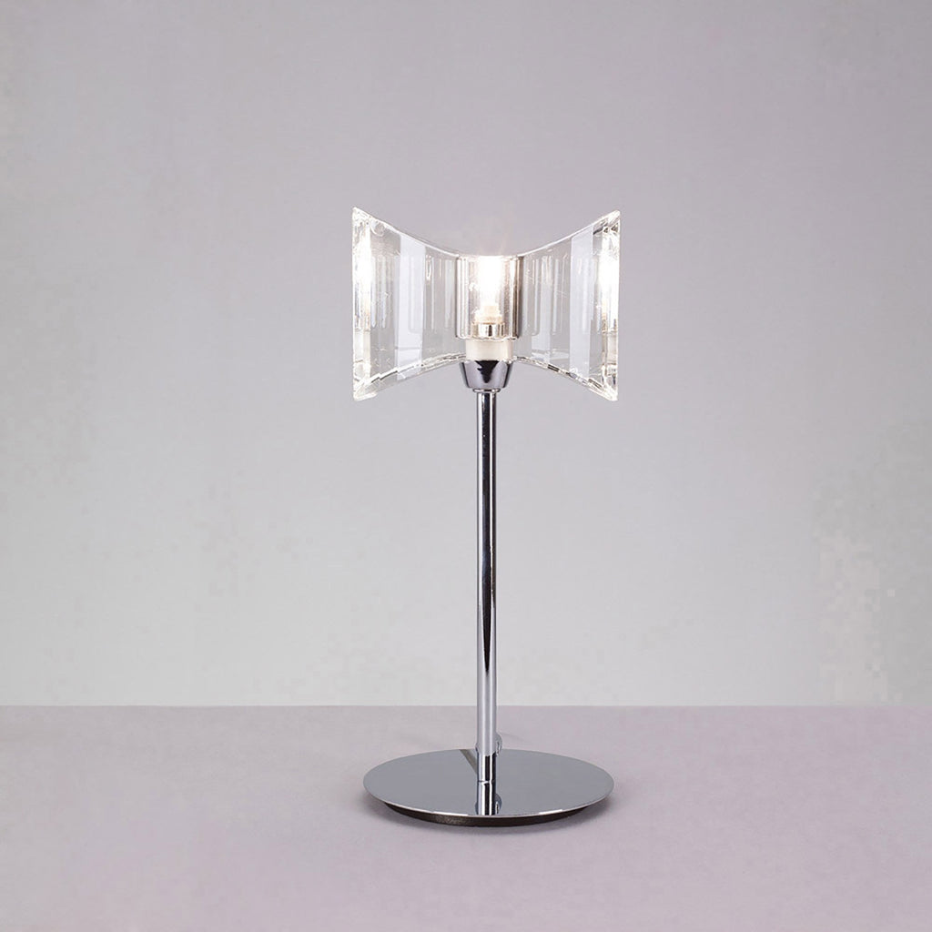 M0894 Kromo Table Lamp 1 Light G9 Sraight Frame Polished Chrome