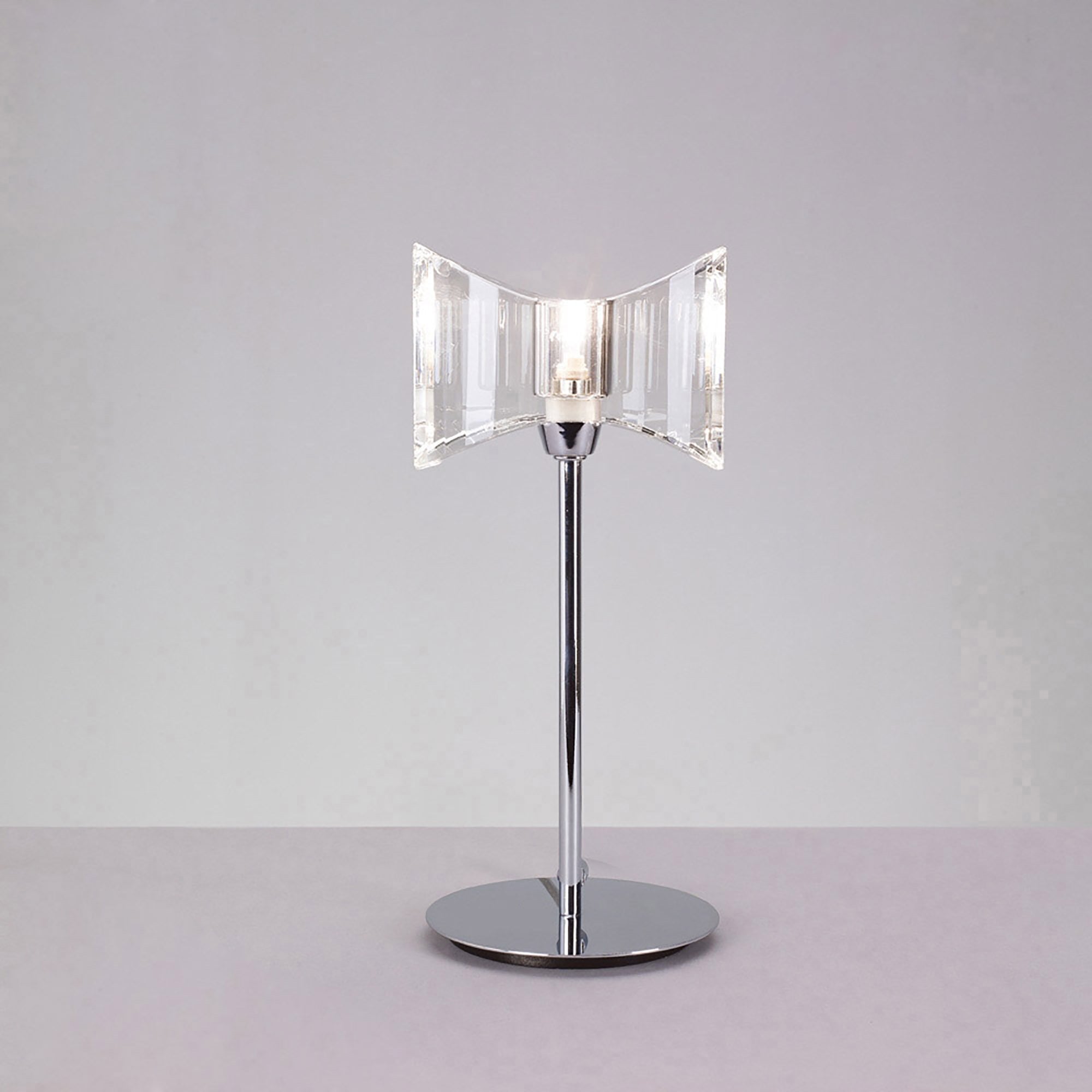M0894 Kromo Table Lamp 1 Light G9 Sraight Frame Polished Chrome