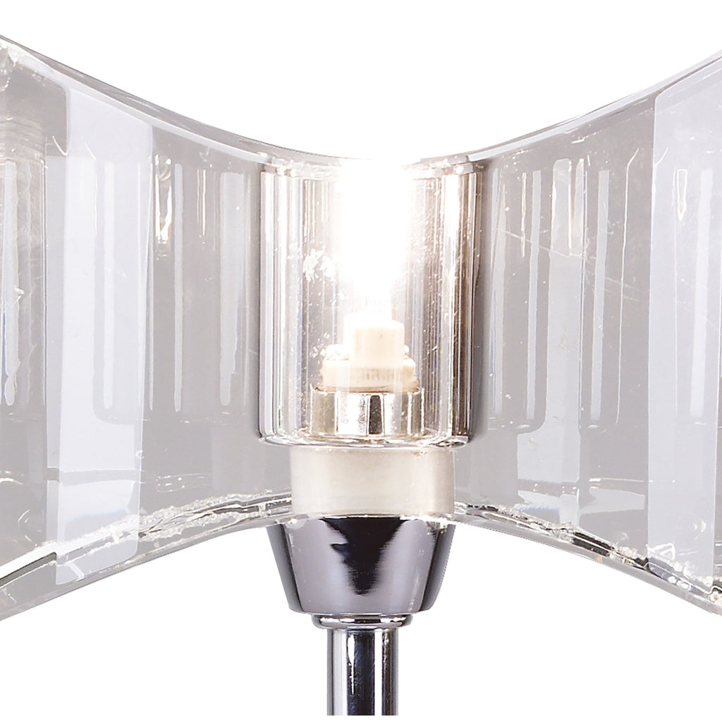 M0894 Kromo Table Lamp 1 Light G9 Sraight Frame Polished Chrome