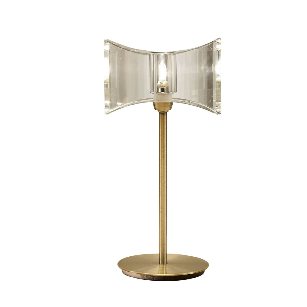 M0894AB Kromo Table Lamp 1 Light G9 Sraight Frame Antique Brass