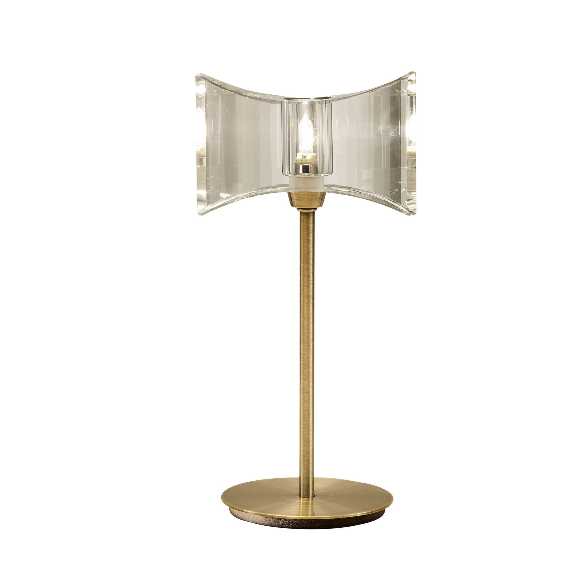 M0894AB Kromo Table Lamp 1 Light G9 Sraight Frame Antique Brass