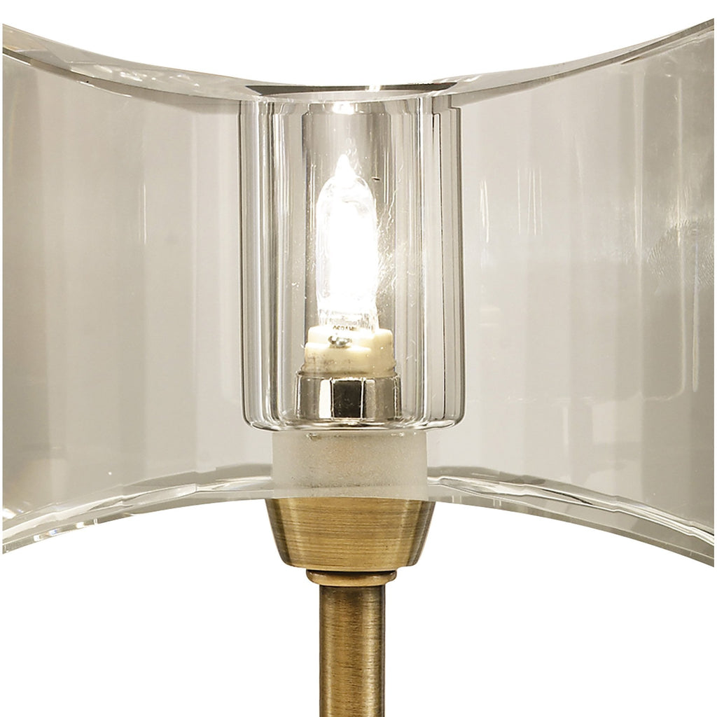 M0894AB Kromo Table Lamp 1 Light G9 Sraight Frame Antique Brass