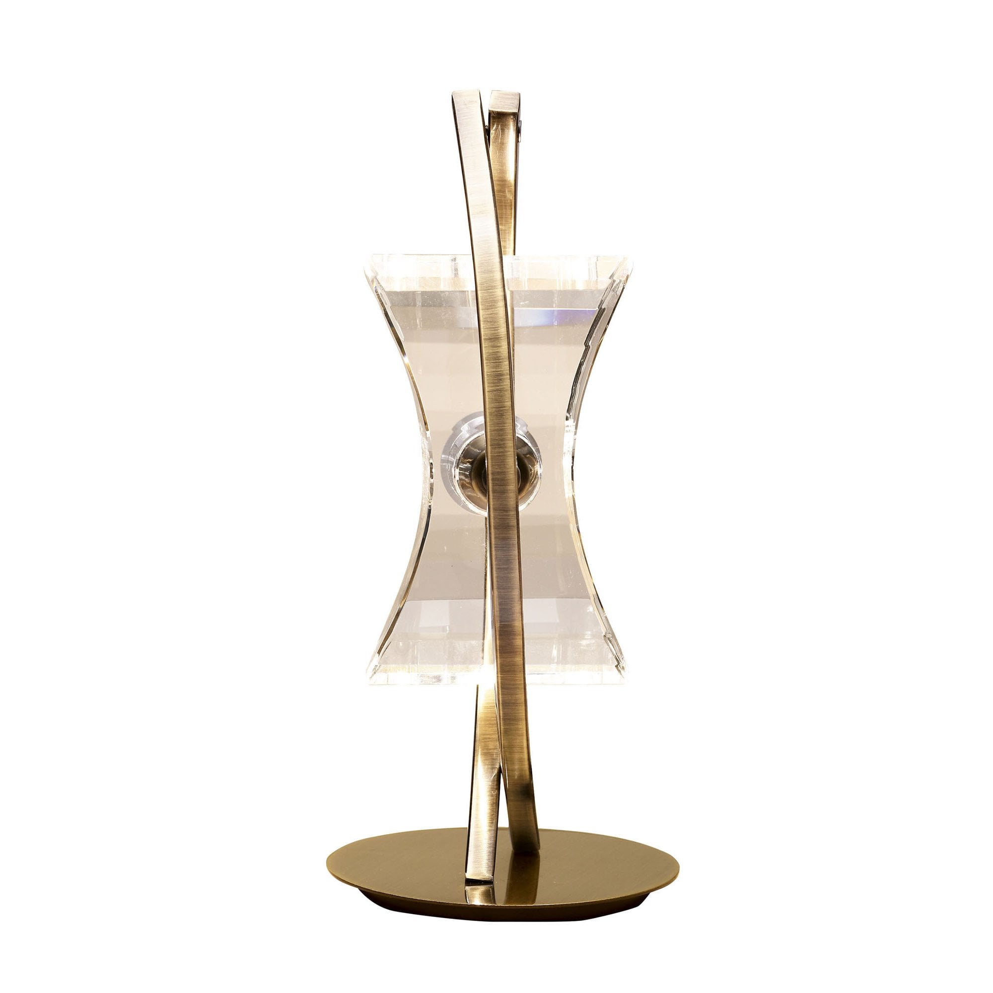M0895AB Kromo Table Lamp 1 Light G9 Looped Frame Antique Brass