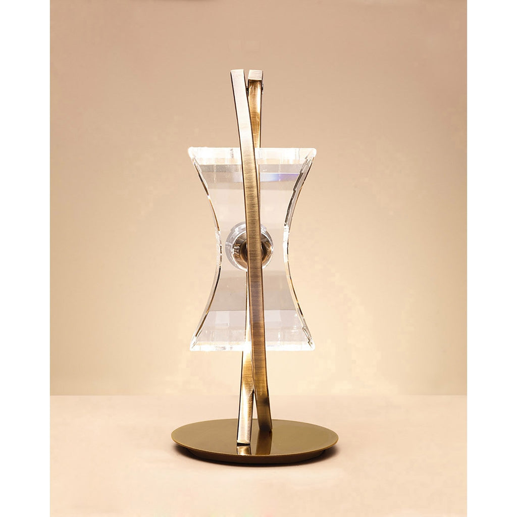 M0895AB Kromo Table Lamp 1 Light G9 Looped Frame Antique Brass