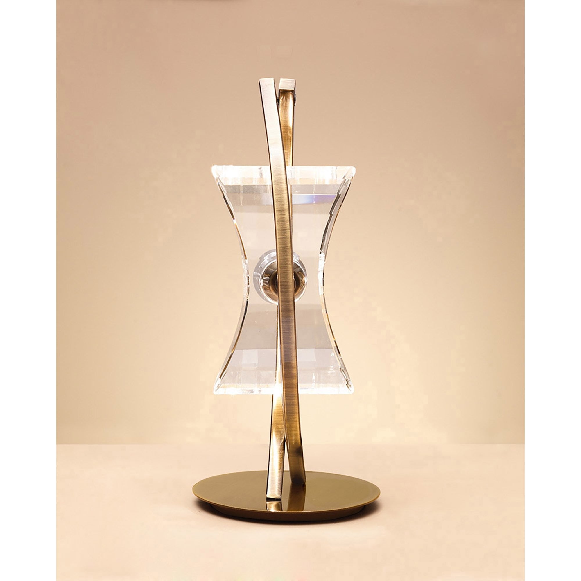 M0895AB Kromo Table Lamp 1 Light G9 Looped Frame Antique Brass