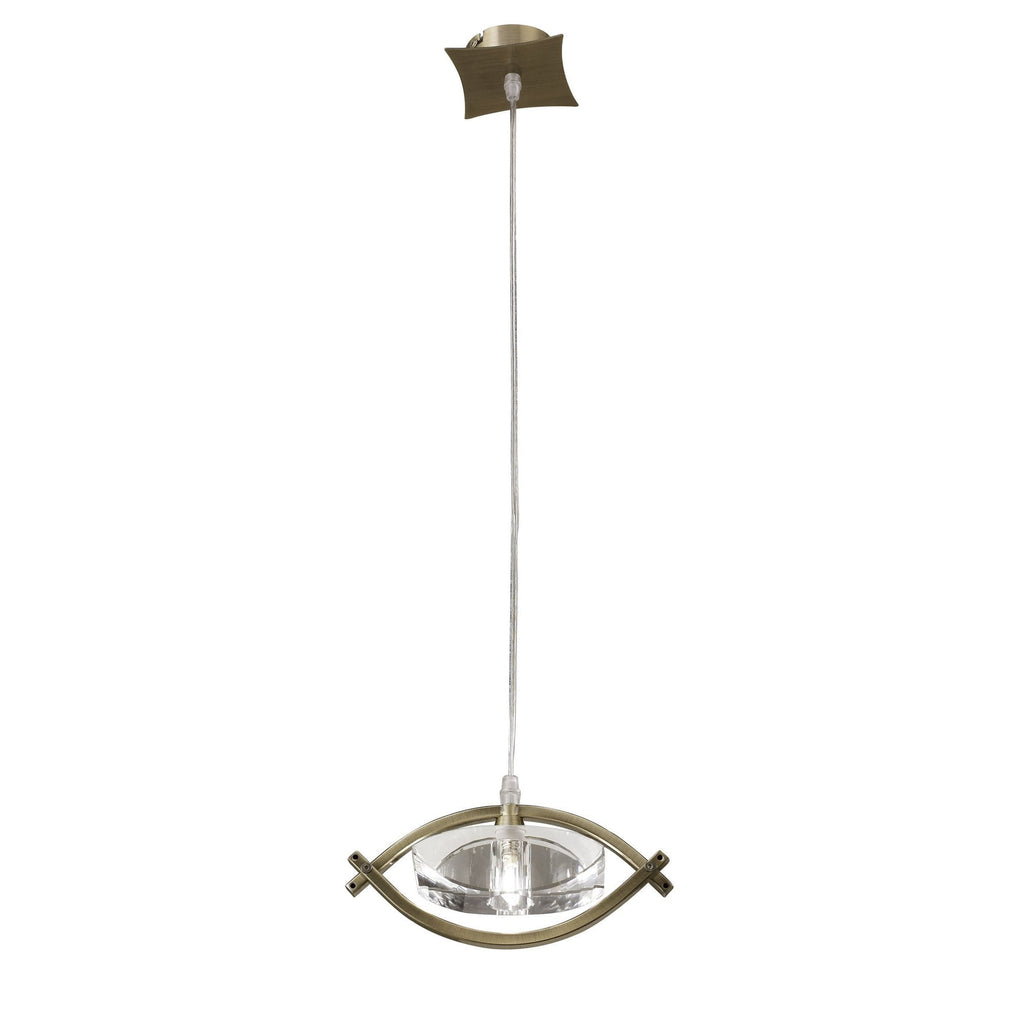 M0899AB Kromo Pendant 1 Light G9 Antique Brass