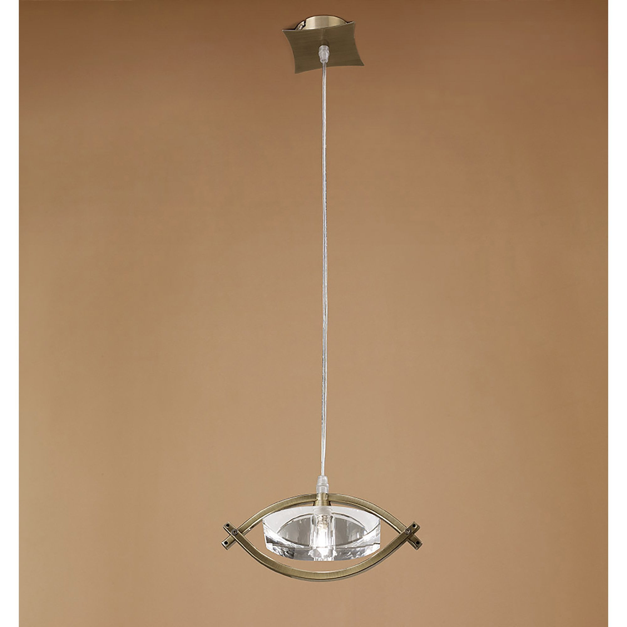 M0899AB Kromo Pendant 1 Light G9 Antique Brass