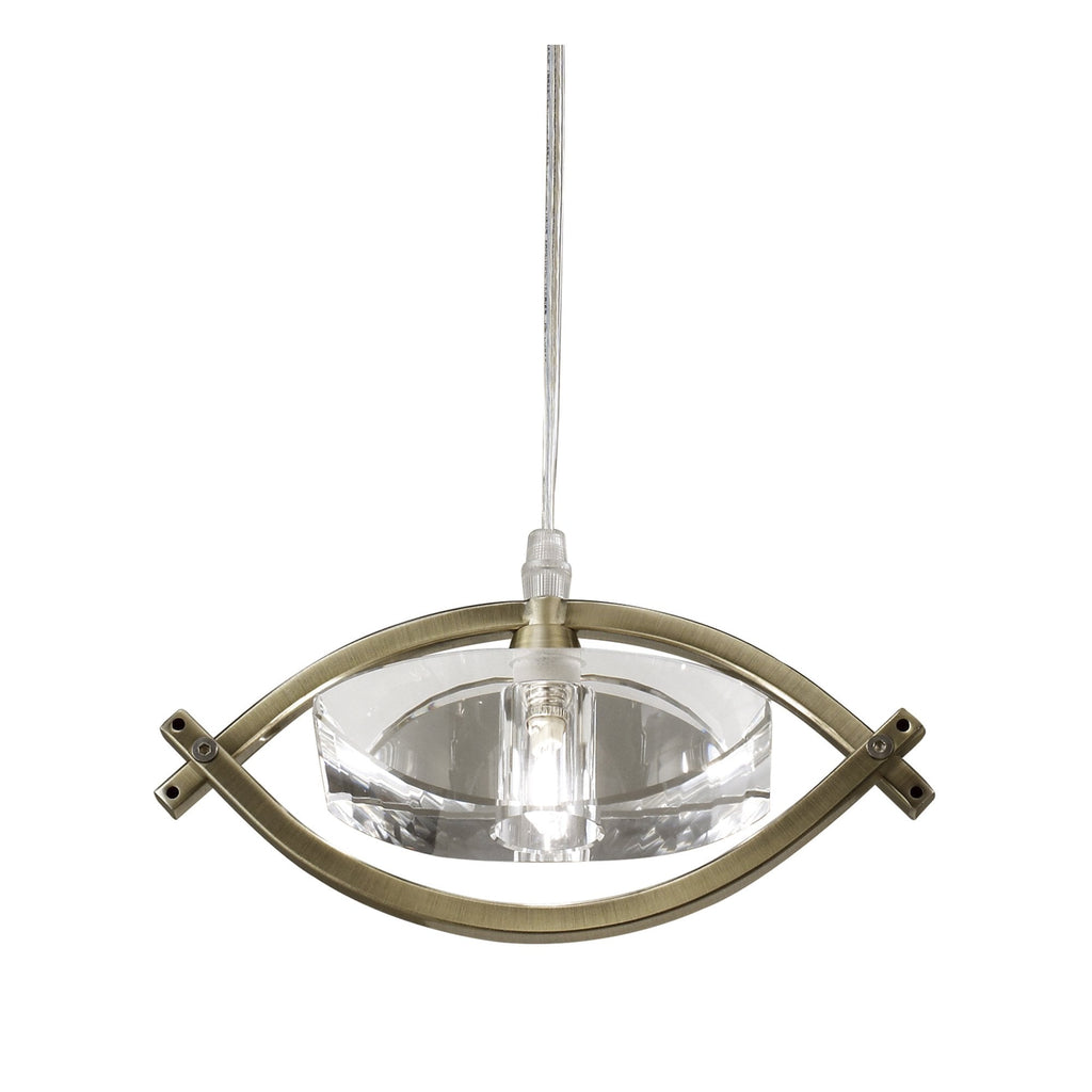 M0899AB Kromo Pendant 1 Light G9 Antique Brass