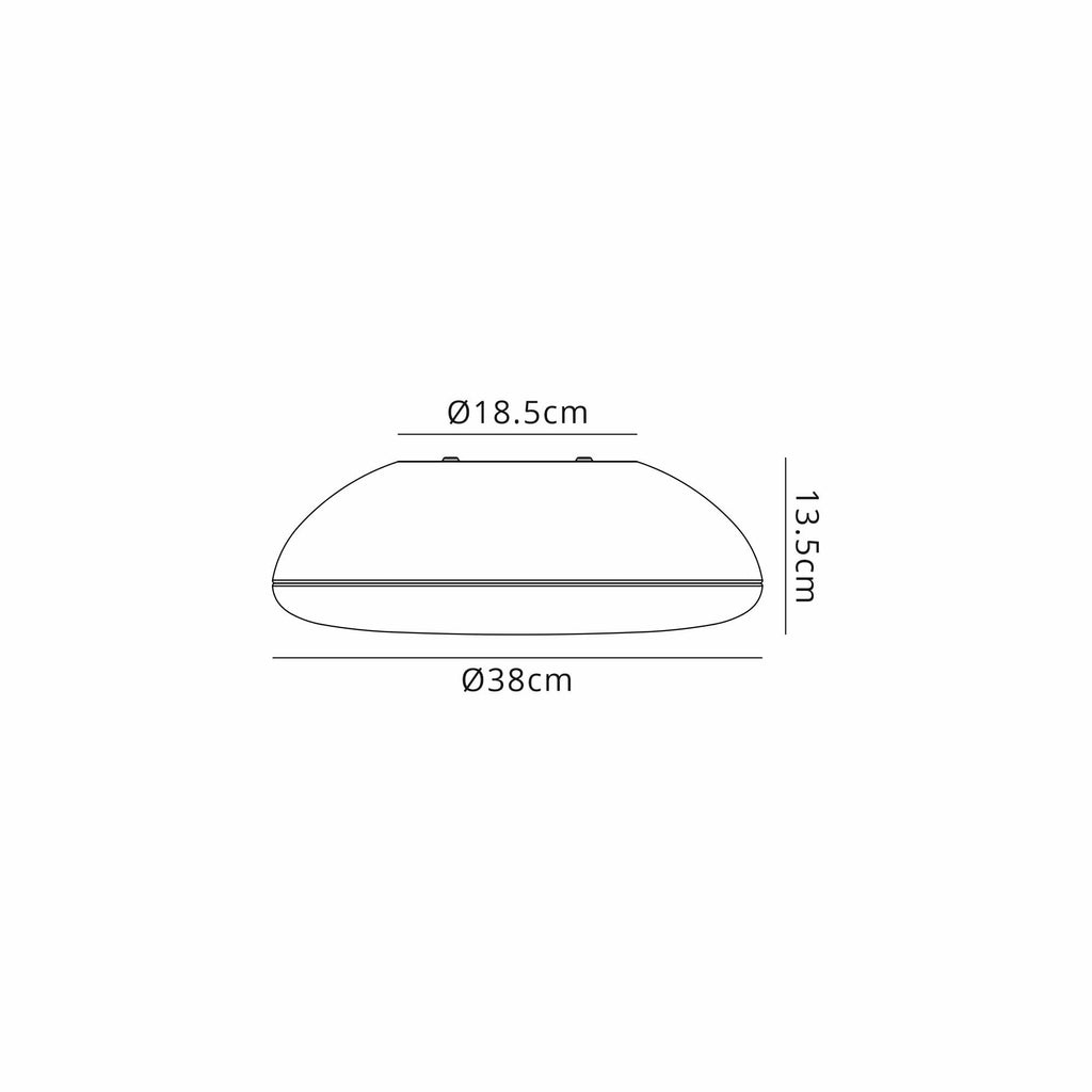 M8132 Kazz Ceiling 38cm Round 4 Light Black