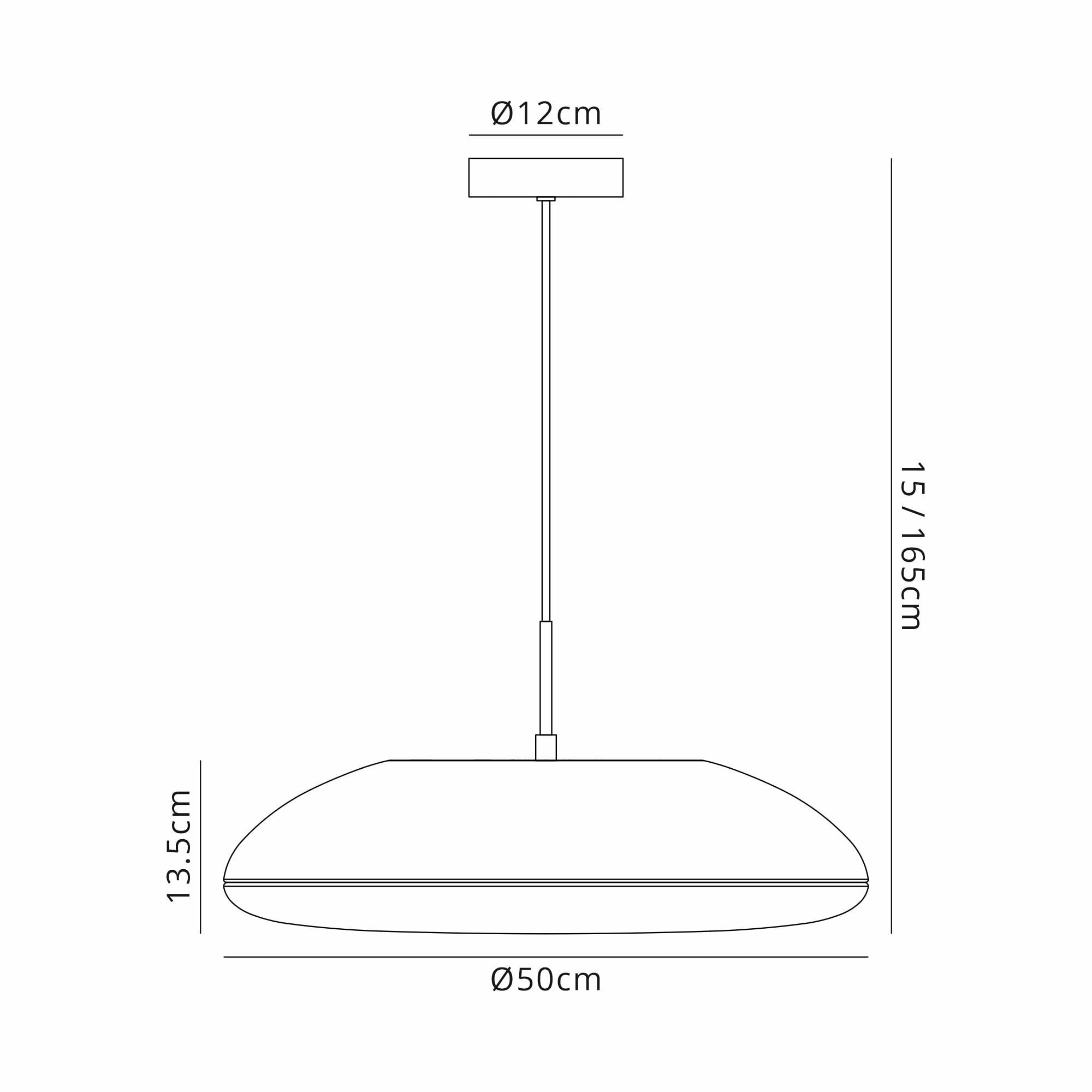 M8140 Kazz Pendant 50cm Round 6 Light White
