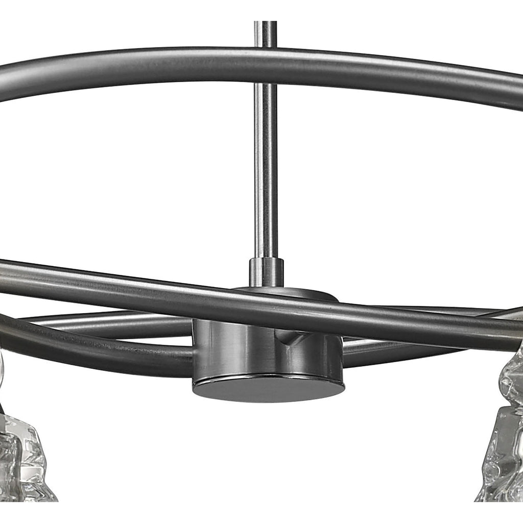 M3750 Iku Telescopic Convertible To Semi Flush 6 Light G9 Satin Nickel
