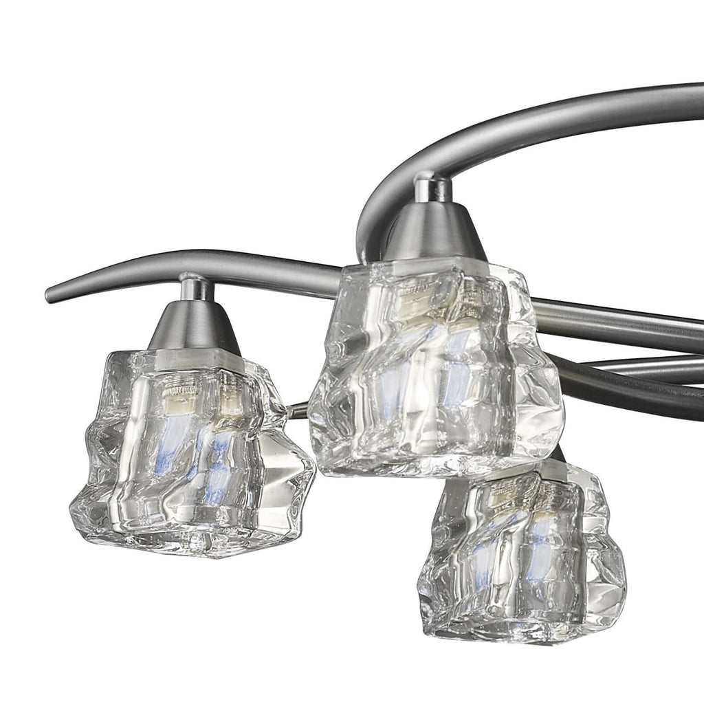 M3750 Iku Telescopic Convertible To Semi Flush 6 Light G9 Satin Nickel