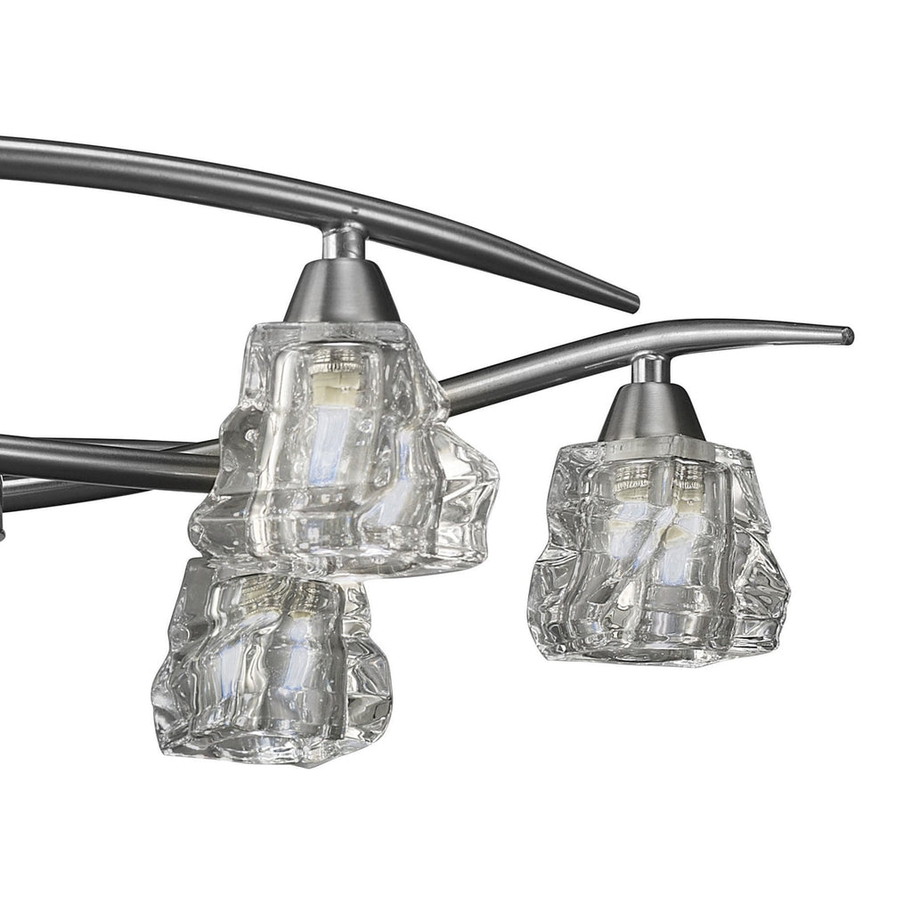 M3750 Iku Telescopic Convertible To Semi Flush 6 Light G9 Satin Nickel