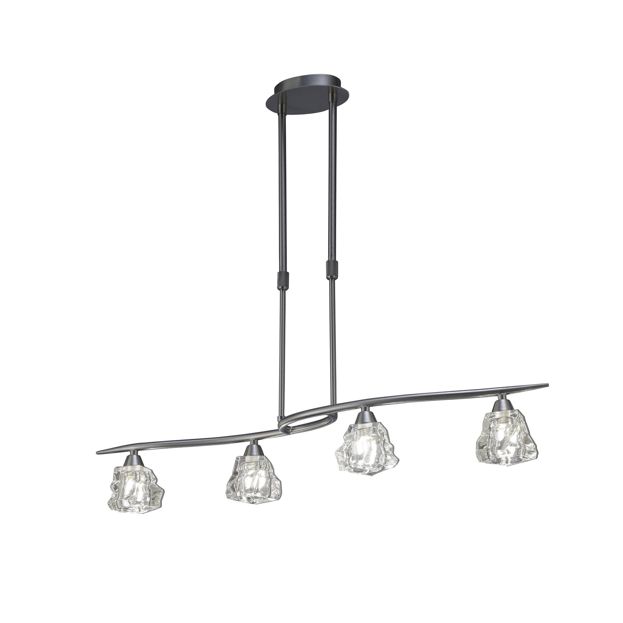 M3751 Iku Linear Telescopic 4 Light G9 Line Satin Nickel