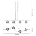M3751 Iku Linear Telescopic 4 Light G9 Line Satin Nickel
