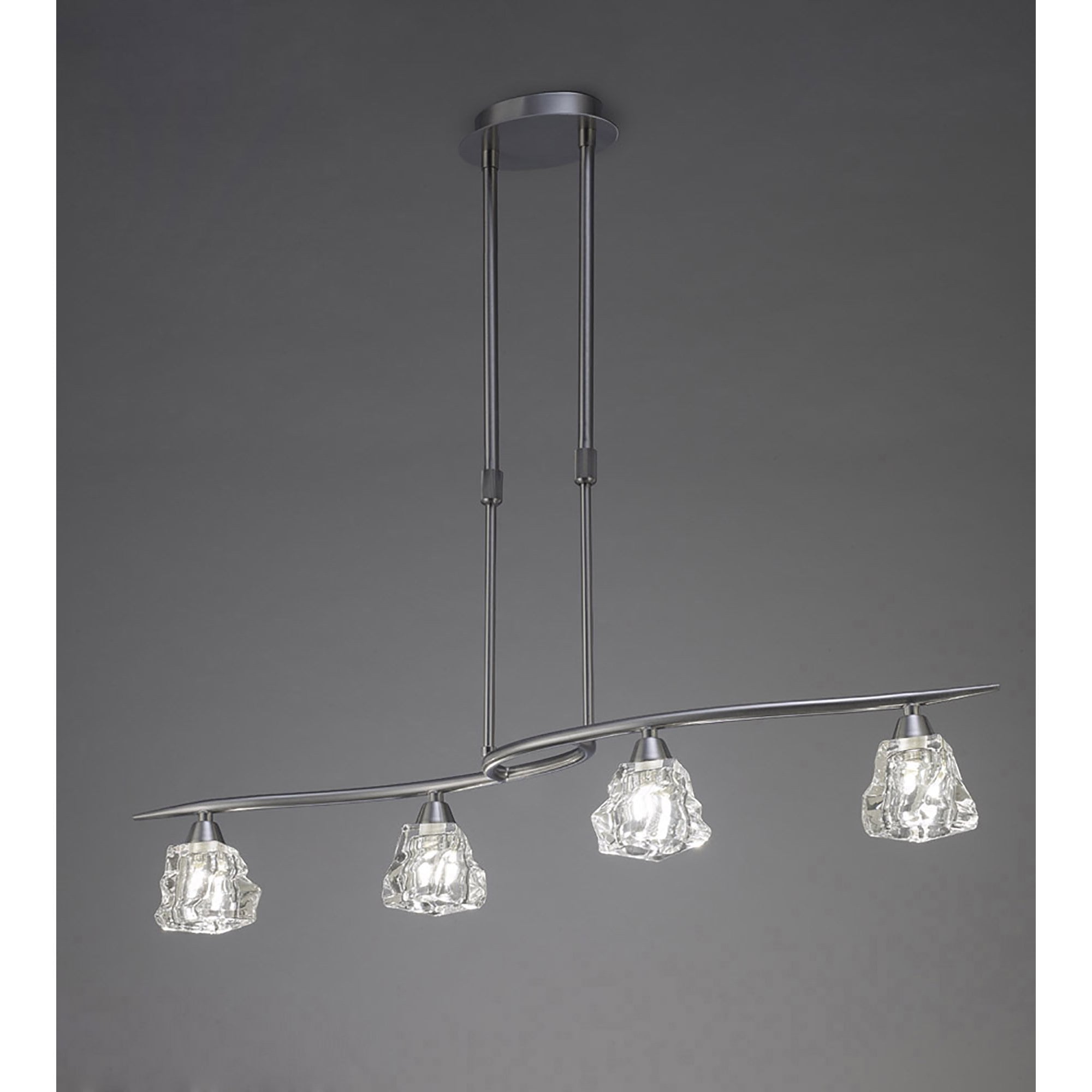 M3751 Iku Linear Telescopic 4 Light G9 Line Satin Nickel
