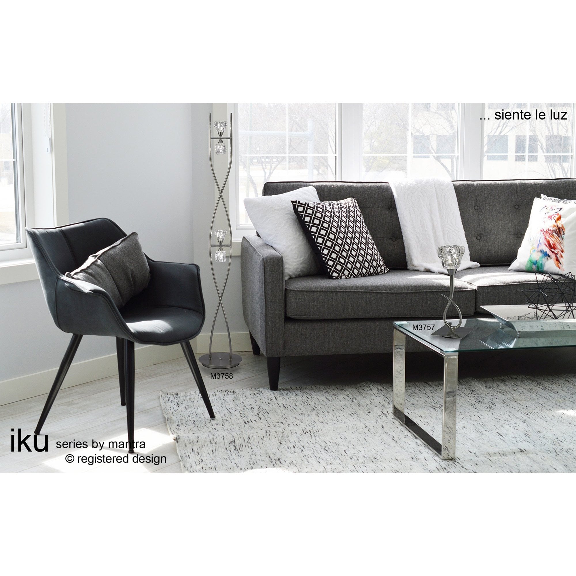 M3751 Iku Linear Telescopic 4 Light G9 Line Satin Nickel