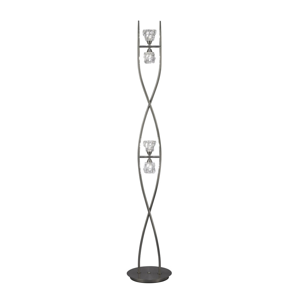 M3758 Iku Floor Lamp 4 Light G9 Satin Nickel