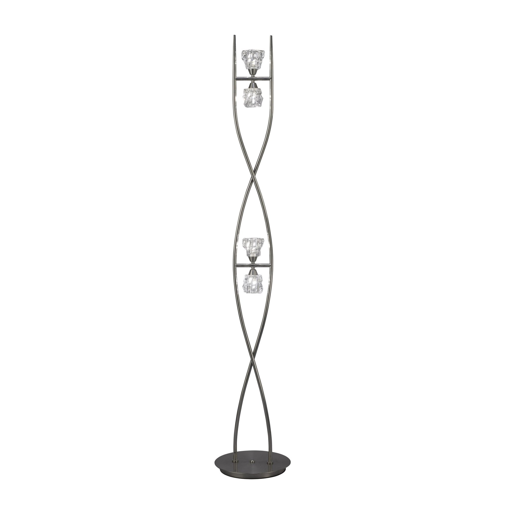 M3758 Iku Floor Lamp 4 Light G9 Satin Nickel