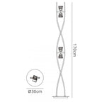 M3758 Iku Floor Lamp 4 Light G9 Satin Nickel