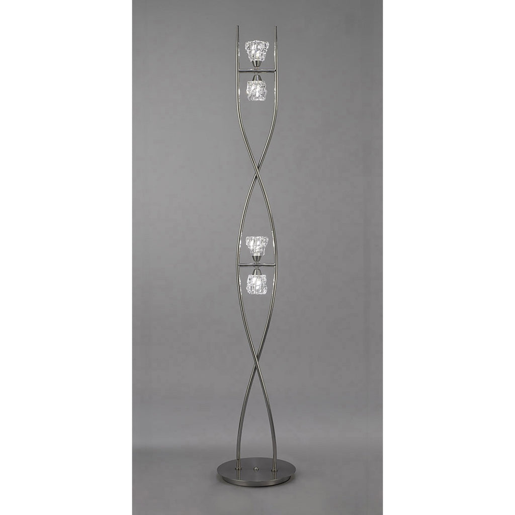 M3758 Iku Floor Lamp 4 Light G9 Satin Nickel
