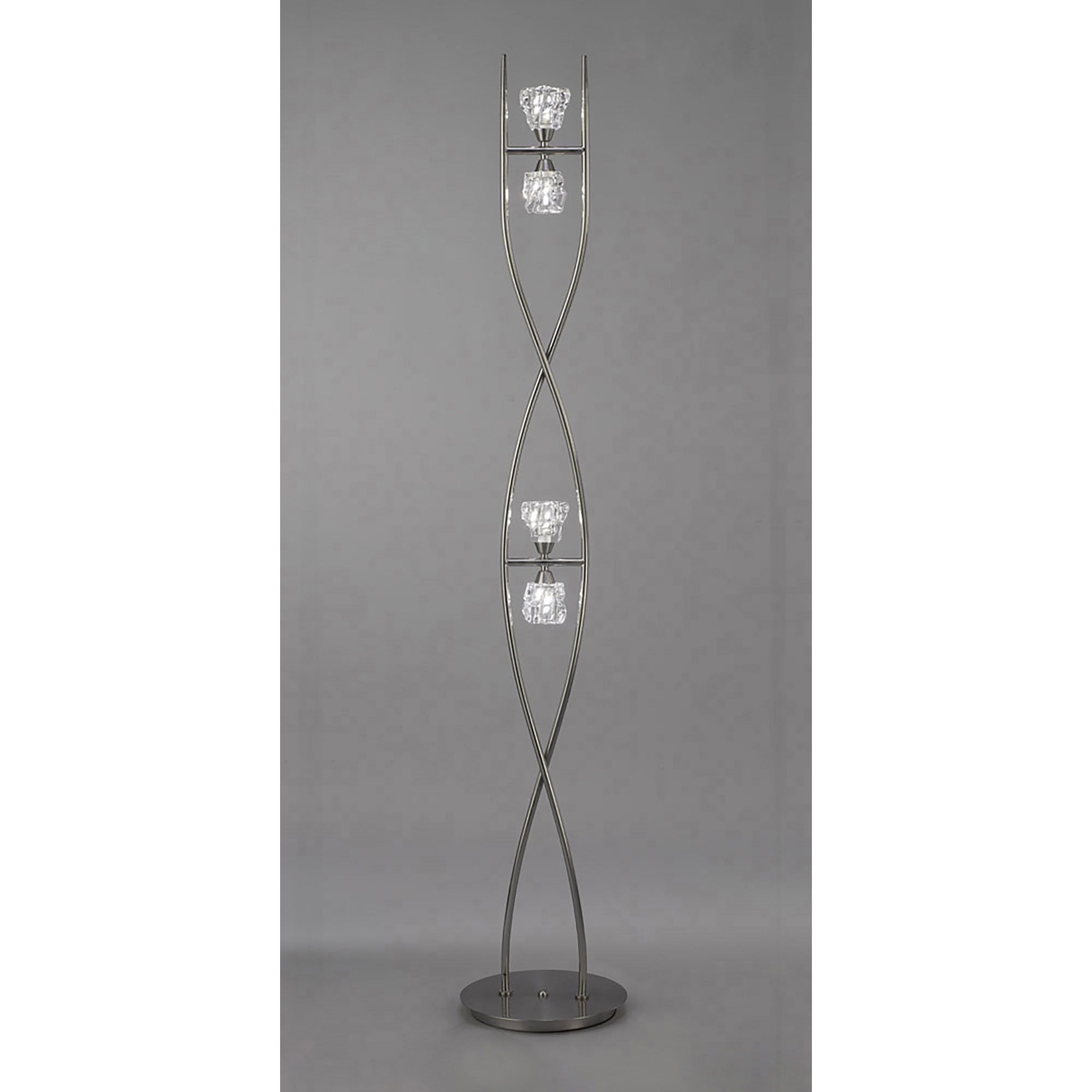 M3758 Iku Floor Lamp 4 Light G9 Satin Nickel