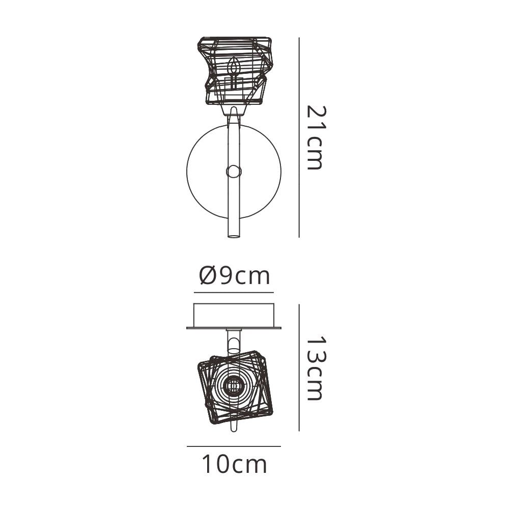 M3759/S Iku Wall Lamp Switched 1 Light G9 Satin Nickel