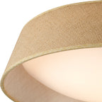 M6414 Sabina Ceiling 2 x E27 (Max 20W) Brown Linen Shade/White Acrylic
