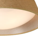 M6414 Sabina Ceiling 2 x E27 (Max 20W) Brown Linen Shade/White Acrylic