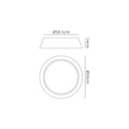 M6412 Sabina Ceiling 5 x E27 (Max 20W) Brown Linen Shade/White Acrylic
