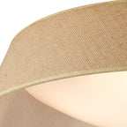 M6412 Sabina Ceiling 5 x E27 (Max 20W) Brown Linen Shade/White Acrylic
