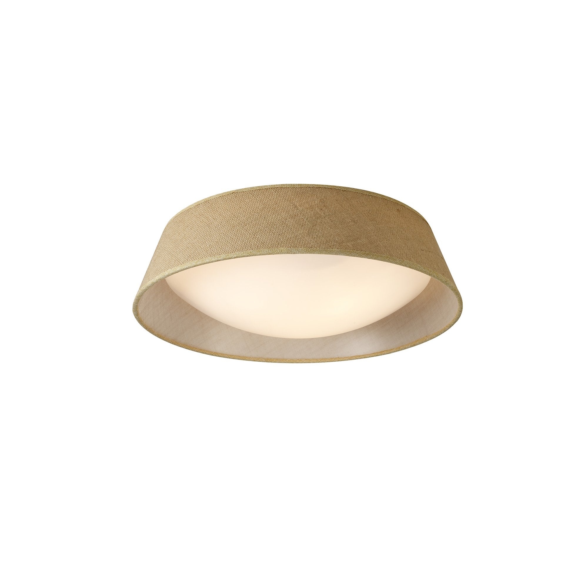 M6413 Sabina Ceiling 3 x E27 (Max 20W) Brown Linen Shade/White Acrylic