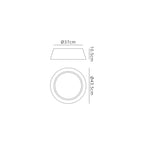 M6413 Sabina Ceiling 3 x E27 (Max 20W) Brown Linen Shade/White Acrylic