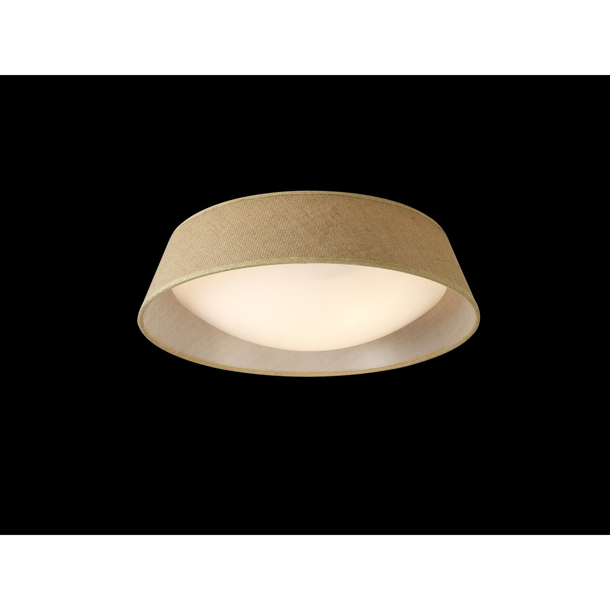 M6413 Sabina Ceiling 3 x E27 (Max 20W) Brown Linen Shade/White Acrylic