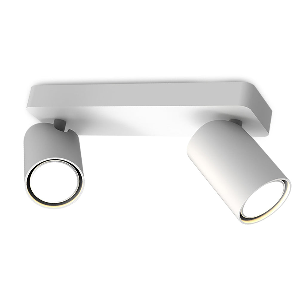 M6282 Sal Linear 2 Light Spotlight GU10 Matt White