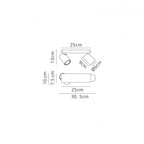 M6282 Sal Linear 2 Light Spotlight GU10 Matt White