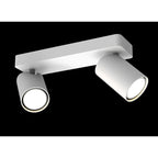M6282 Sal Linear 2 Light Spotlight GU10 Matt White