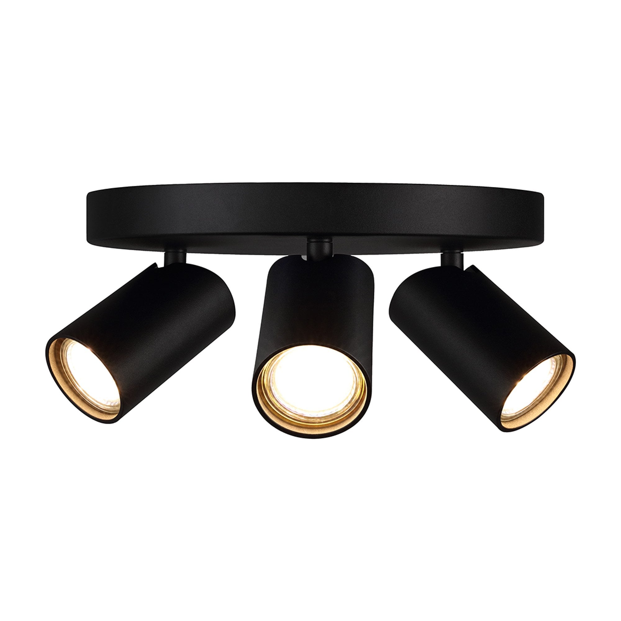 M7962 Sal Round 3 Light Spotlight GU10 Matt Black