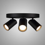 M7962 Sal Round 3 Light Spotlight GU10 Matt Black