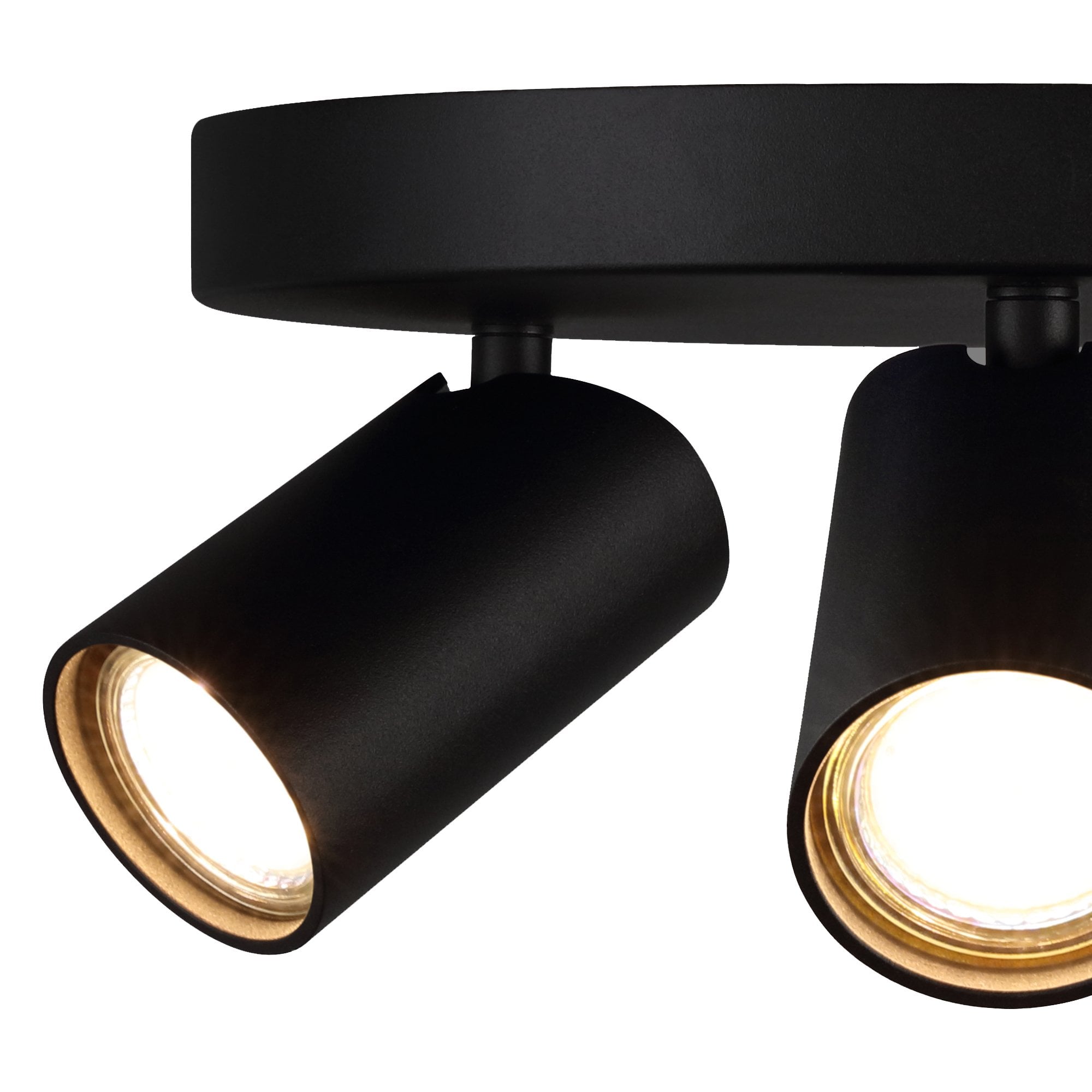 M7962 Sal Round 3 Light Spotlight GU10 Matt Black