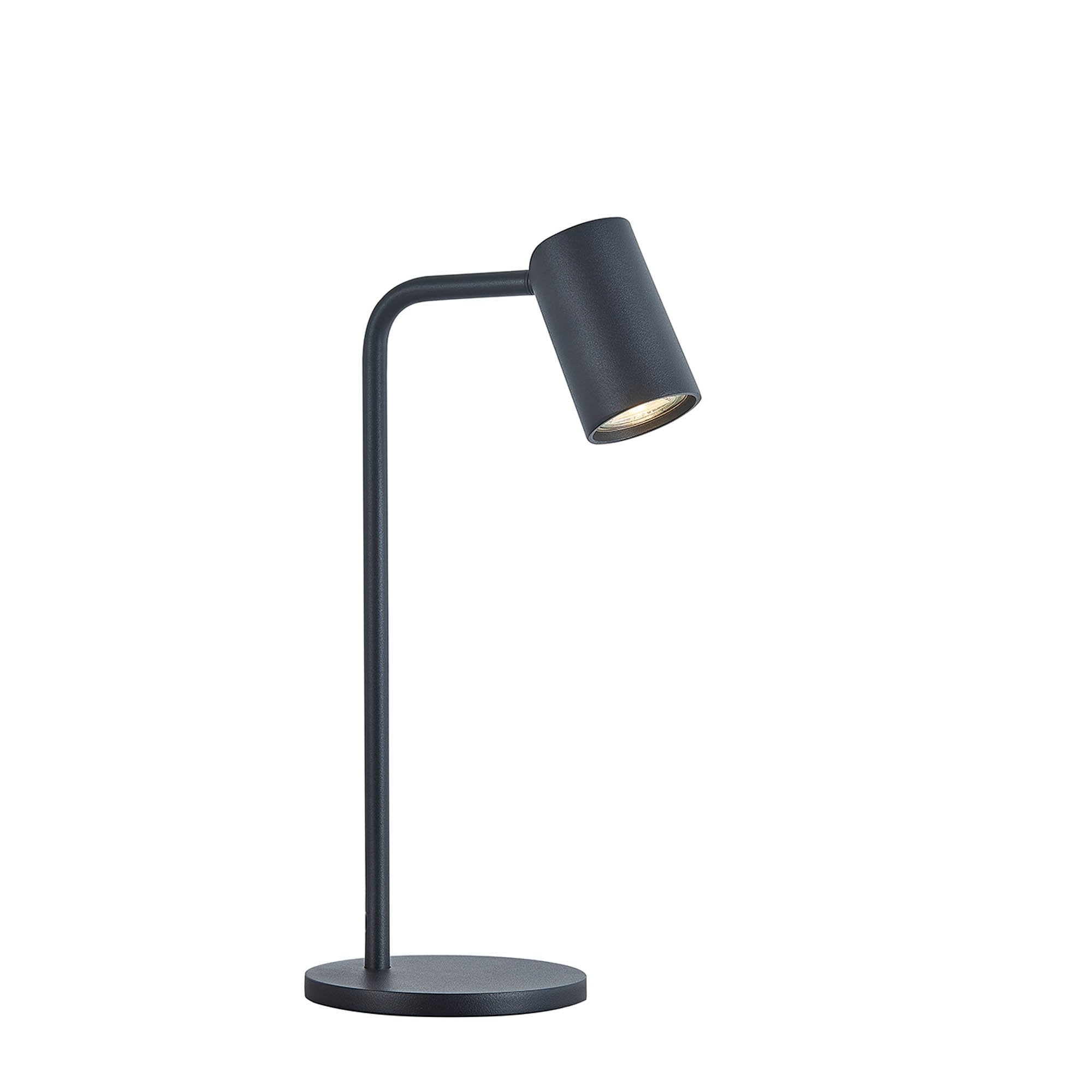 M7515 Sal Small Table Lamp Inline Switch 1 Light GU10 Sand Black