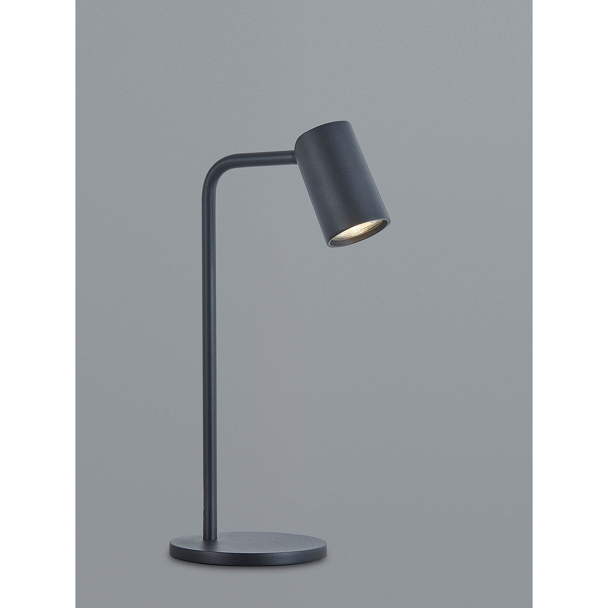 M7515 Sal Small Table Lamp Inline Switch 1 Light GU10 Sand Black