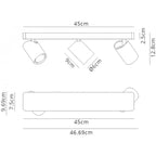 M6711 Sal Linear 3 Light Spotlight GU10 Matt Black