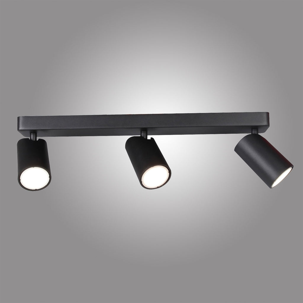 M6711 Sal Linear 3 Light Spotlight GU10 Matt Black